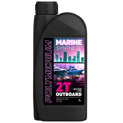 Масло полусинтетическое POLYMERIUM MARINE OUTBOARD 2Т SYNTHETIC 1л